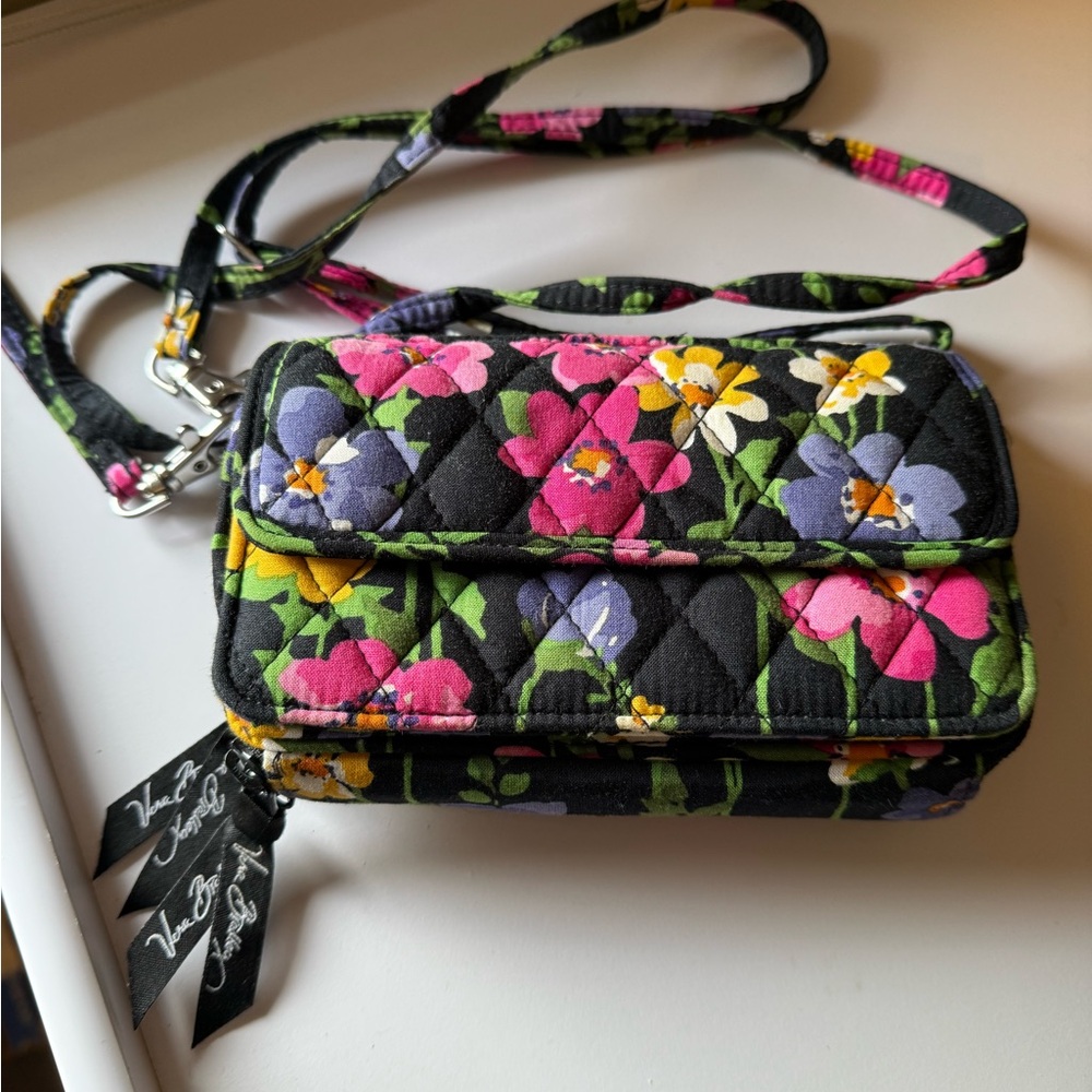 Vera Bradley Black Floral Crossbody Bag